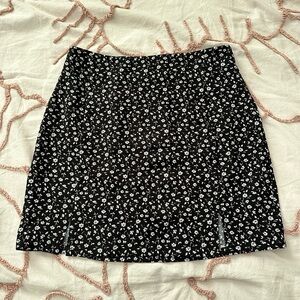 Commense Floral Black and White Pencil Skirt XS